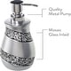 preview thumbnail 5 of 3, Creative Scents Silver Mosaic Hand Soap Dispenser - Gray - Silver /Gray