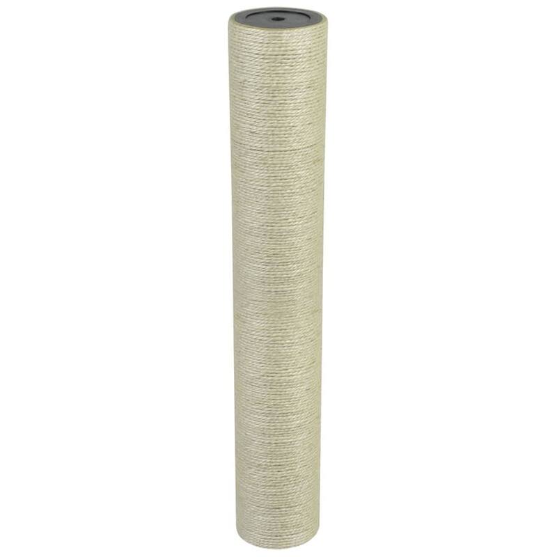 vidaXL Cat Scratching Post Beige Sisal, Particle board 3.1 x 19.7 in