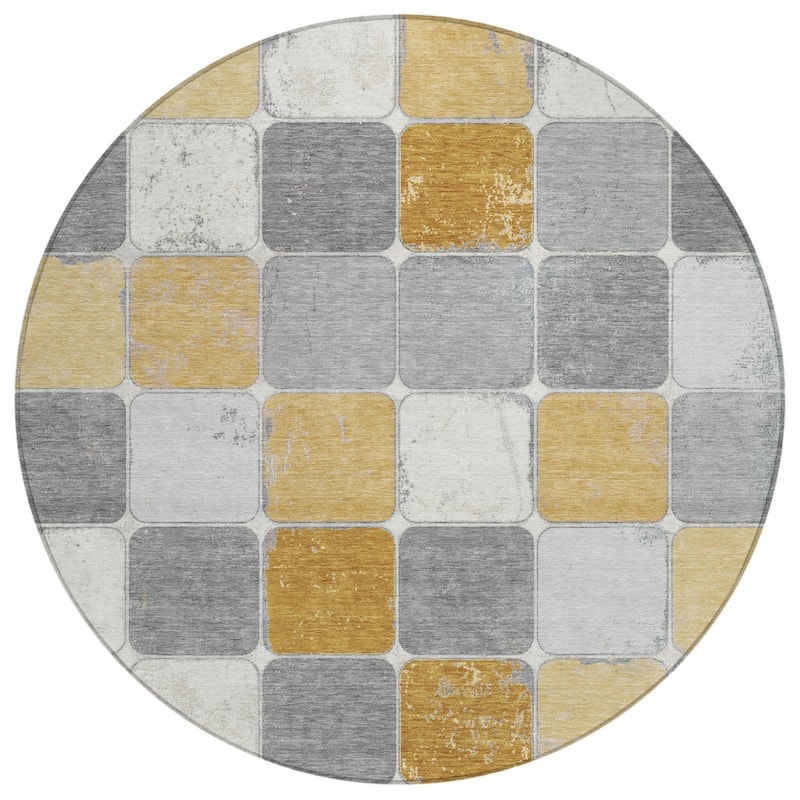 HomeRoots Geometric Transitional Rectangle Outdoor Rug