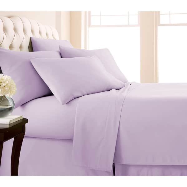 No-slip Ultra-soft Deep Pocket 6-piece Solid Color Bed Sheet Set