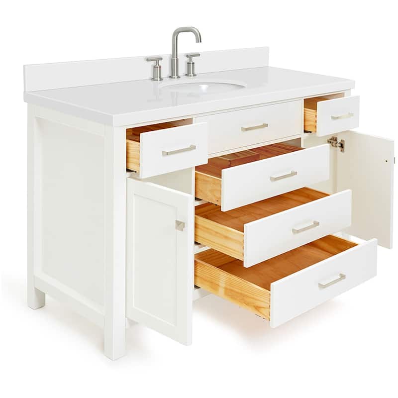Ariel H055SWQOVO Bristol 55" Free Standing Single Oval Basin Vanity