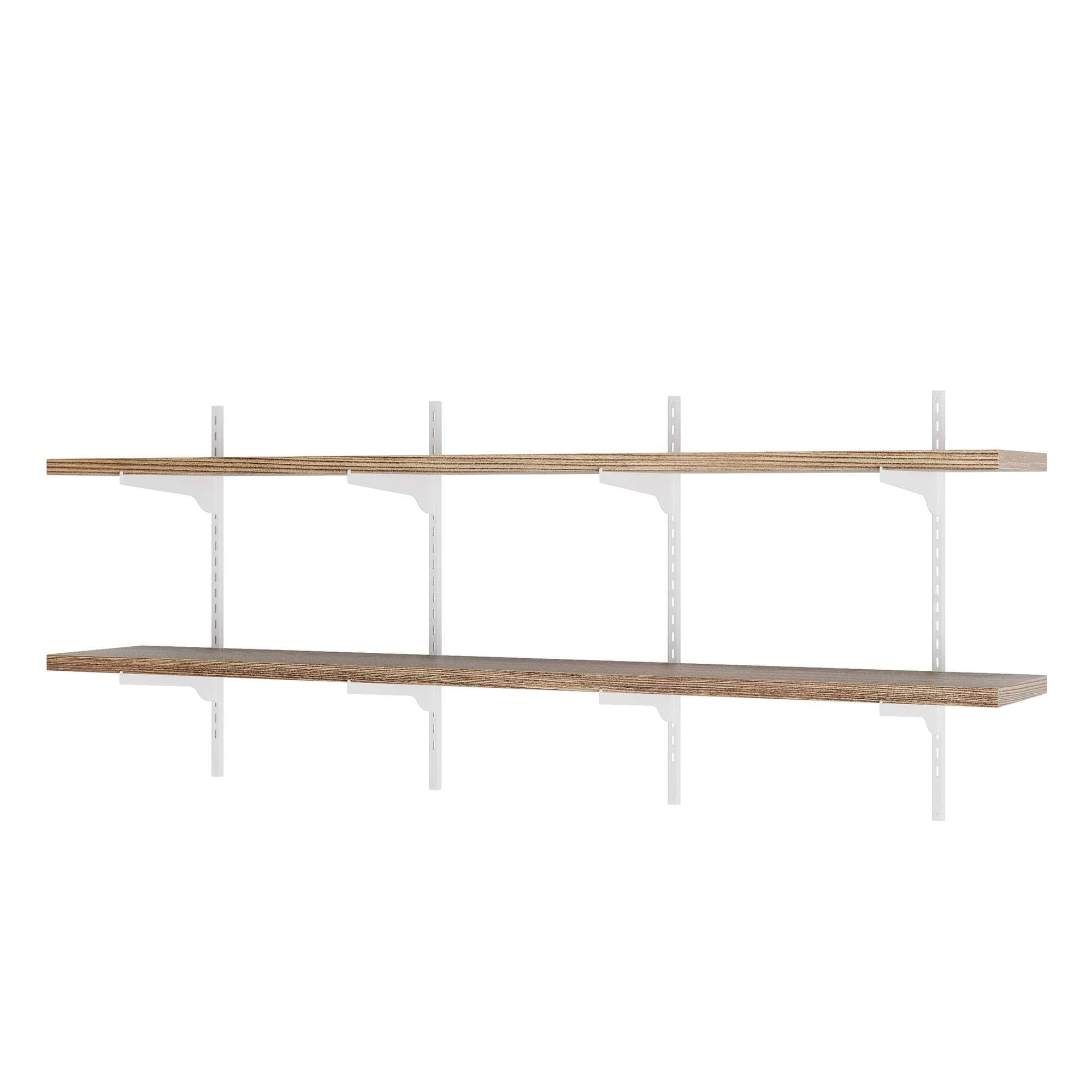 Wallniture Turin 60" Floating Wall Shelf with Adjustable Brackets, Hanging Shelves, Wall Mounted, Boho Decor, Wood, Tier Options