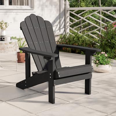 BONOSUKI Outdoor Faux Wood HIPS Patio Adirondack Chair