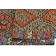 preview thumbnail 6 of 5, Bohemian Kilim Lacy Charcoal Rust Hand Woven Rug - 2'3" x 8'4" - 2'3" x 8'4"