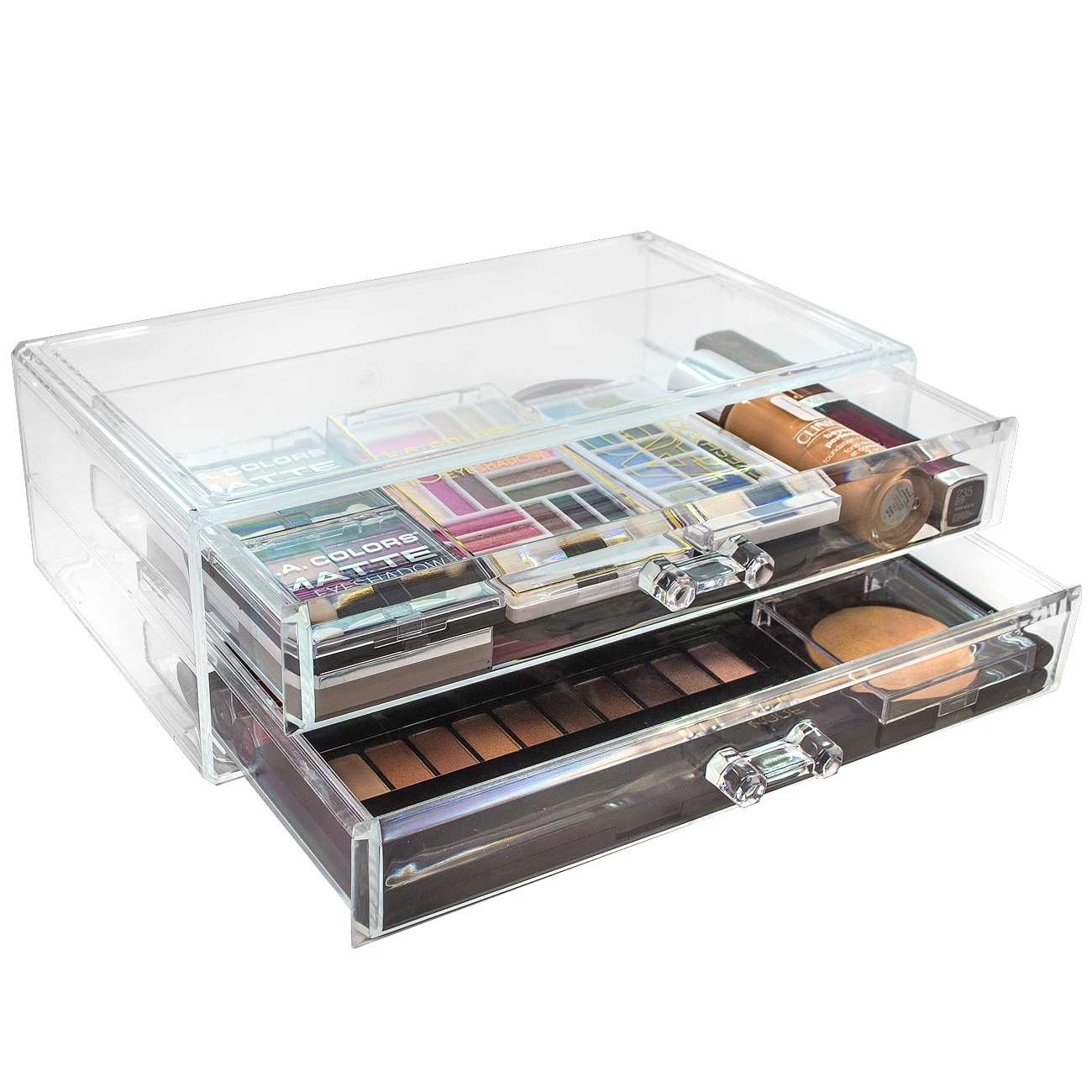 Sorbus Stackable Acrylic Drawers - Clear Storage Drawers for Organizing Make up Palettes, Bathroom Supplies, and More