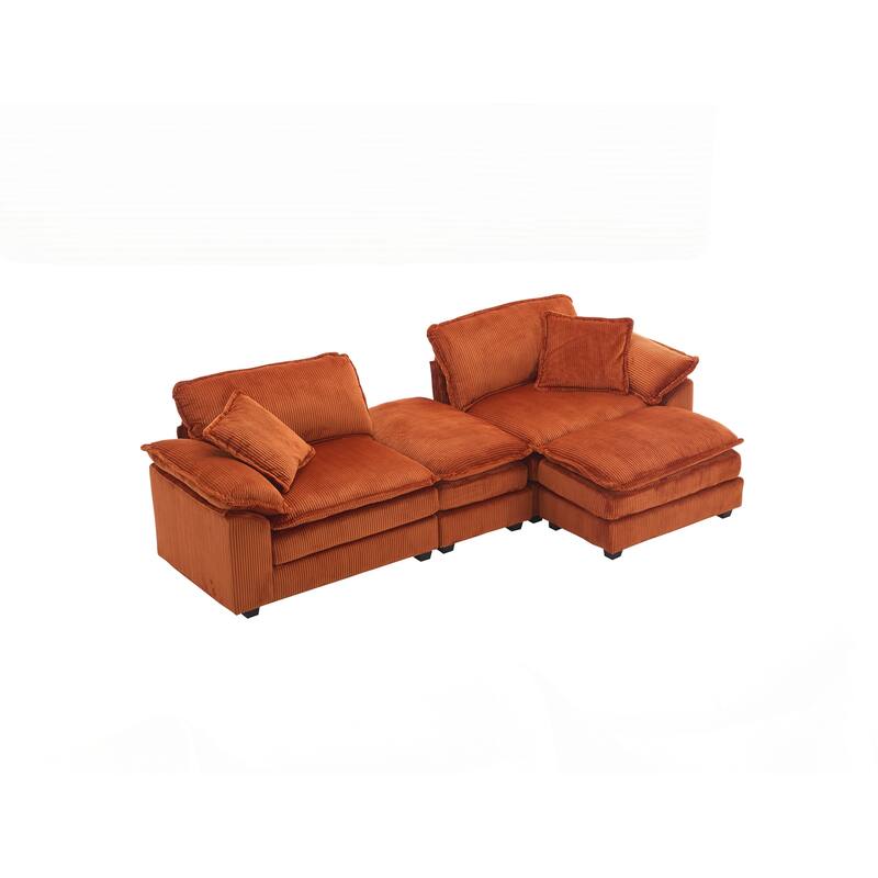 2-seats Sofa With 2 Back Pillows