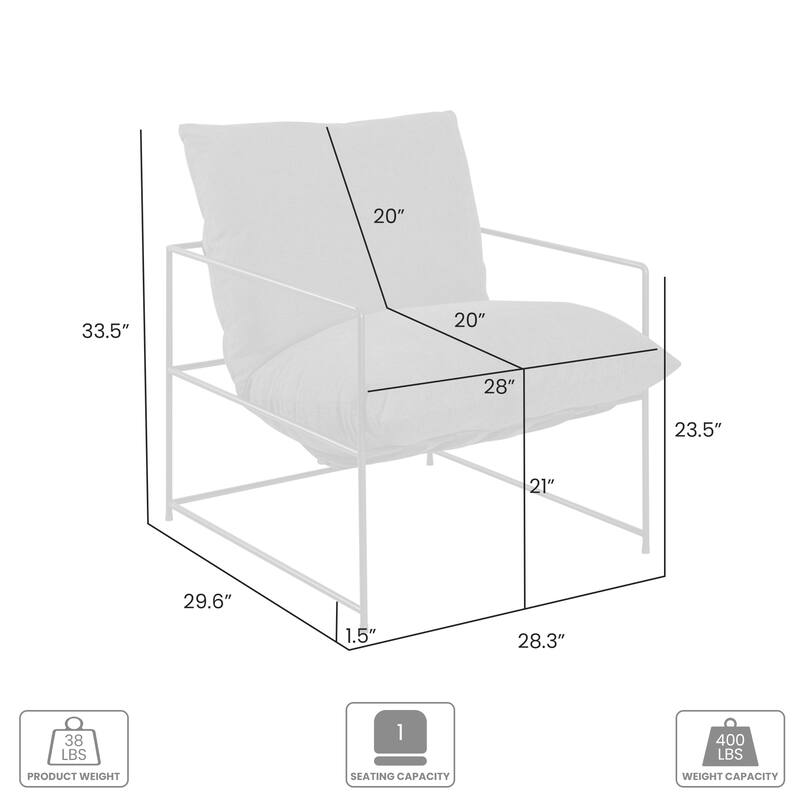 Rogan Modern Industrial Accent Chair