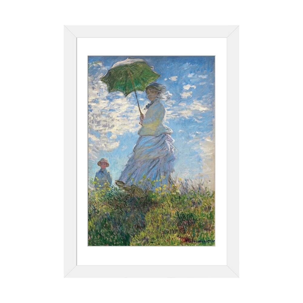 iCanvas "Woman with a Parasol - Madame Monet and Her Son, 1875 " by Claude Monet