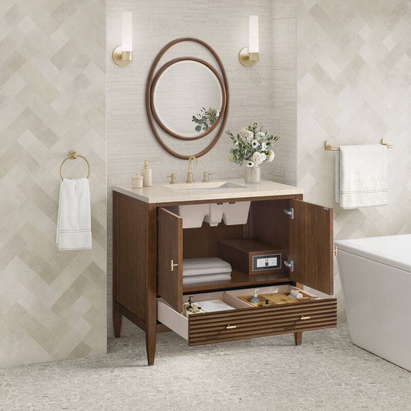 James Martin Vanities 485-V36-3EMR Myrrin 36" Single Basin Wood Vanity