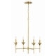 preview thumbnail 7 of 8, Broche 4 Light Antique Gold Chandelier - 28"W x 28"H x 28"D