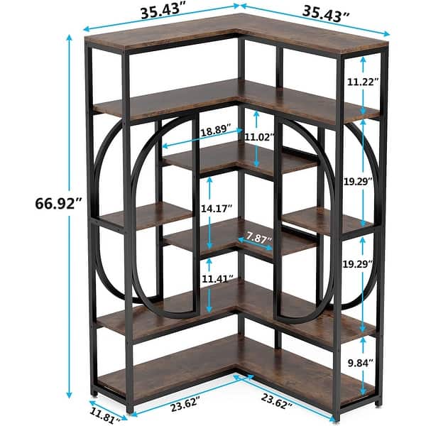 Sada 2 malých knihovniček - Geometrická dřevěná knihovna se 2 policemi - Moderní odkládací stolek do ložnice nebo kanceláře