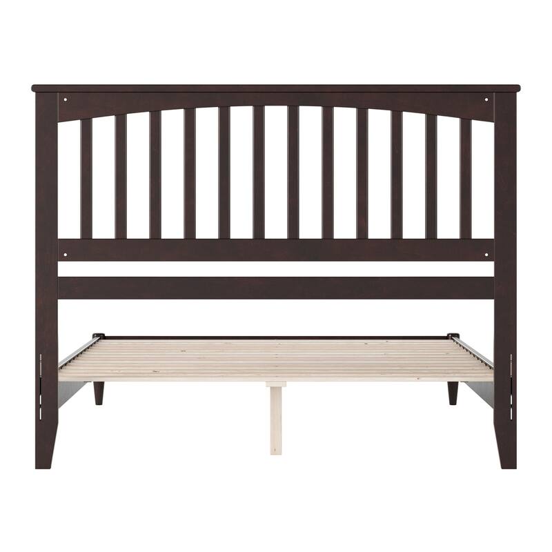 Solid Wood Low Profile Platform Bed - Espresso Finish, Modern Design, Twin Twin XL Full Queen King