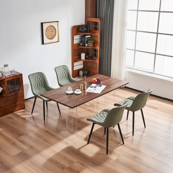 Modern Dining Chairs Set of 2 Upholstered Dining Room Chairs - On