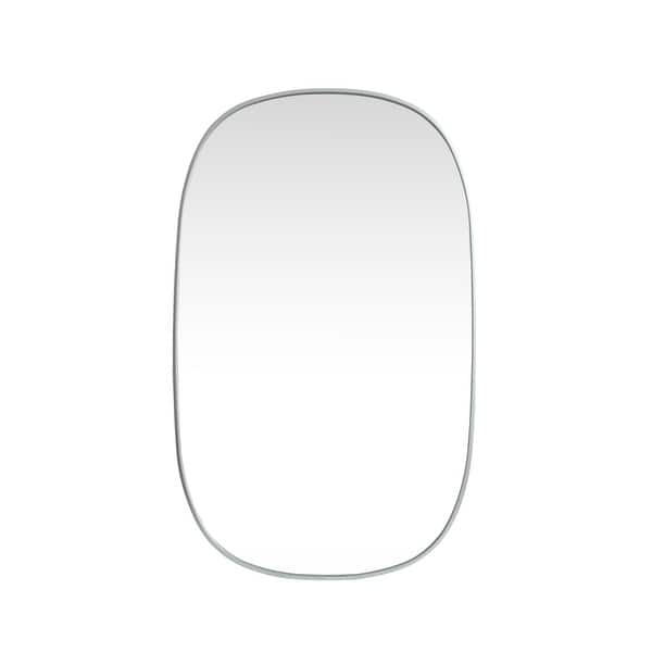 slide 2 of 11, Elegant Lighting MR2B3048 Brynn 30" W x 48" H Oval Framed Bathroom Silver