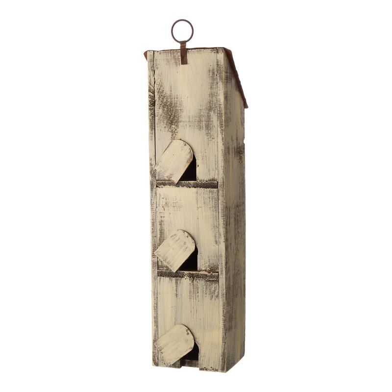 Glitzhome Hanging Distressed Solid Wood Birdhouse