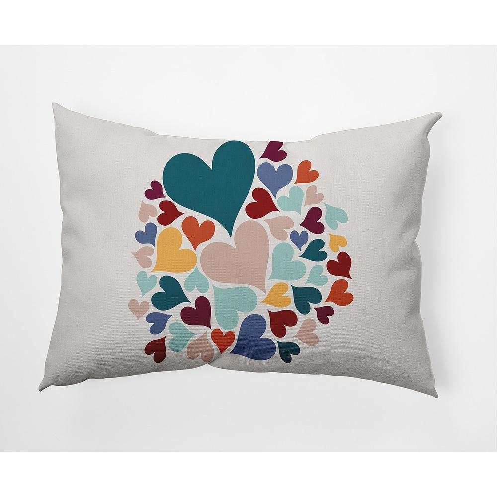Hearts All Around Valentine's Day Decorative Indoor/Outdoor Pillow