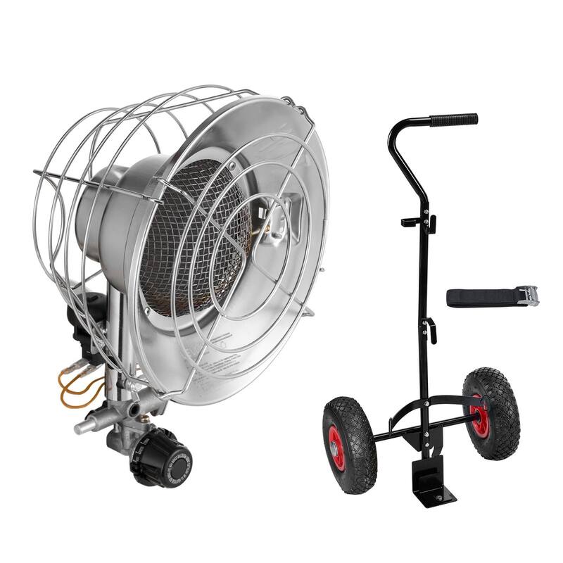 Portable Propane Heater with Rapid Heating and Trolley - 8.66 x 12.80 x 5.71 inches