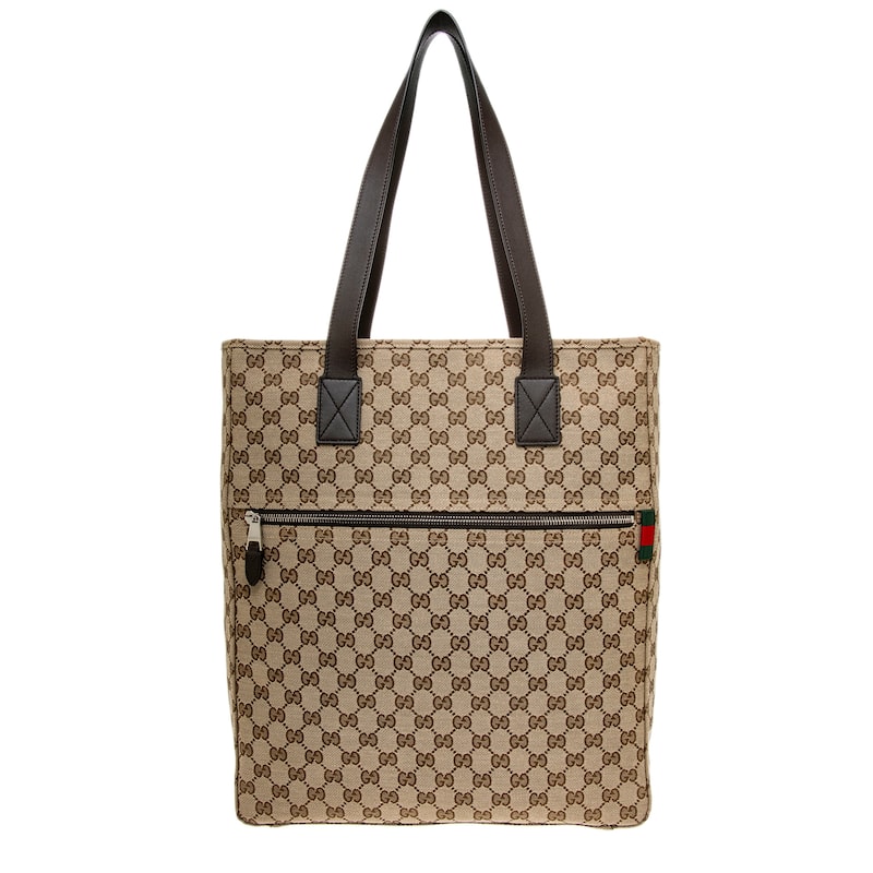Gucci Neo GG Large Canvas Tote - Beige and Dark Brown