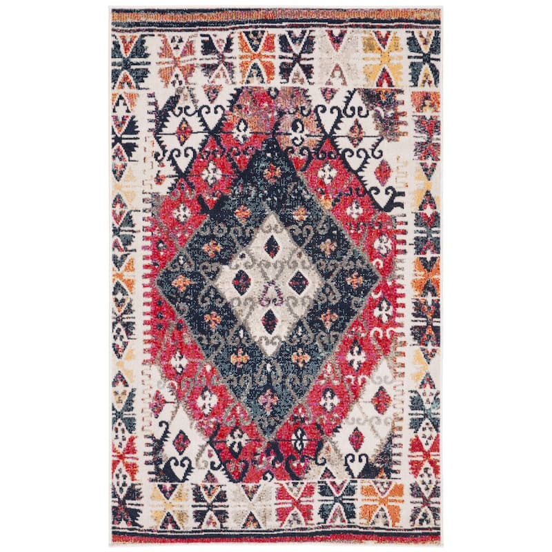 SAFAVIEH Montage Padelea Boho Indoor/ Outdoor Waterproof Patio Backyard Rug