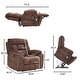 preview thumbnail 18 of 22, Overstuffed Chenille Power Lift Recliner,Lay Flat 71.5 " Length, Dual Motors Recliner with Massage/Heat Infinite Position