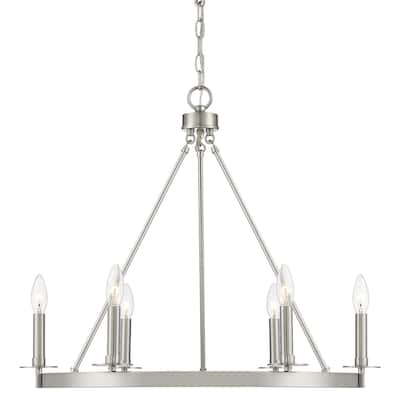 Meridian M10093 6 Light 26" Wide Taper Candle Style Chandelier