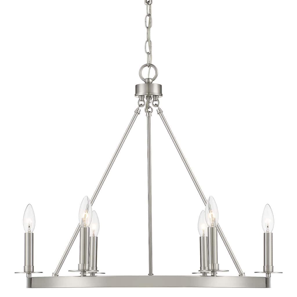 Meridian M10093 6 Light 26" Wide Taper Candle Style Chandelier