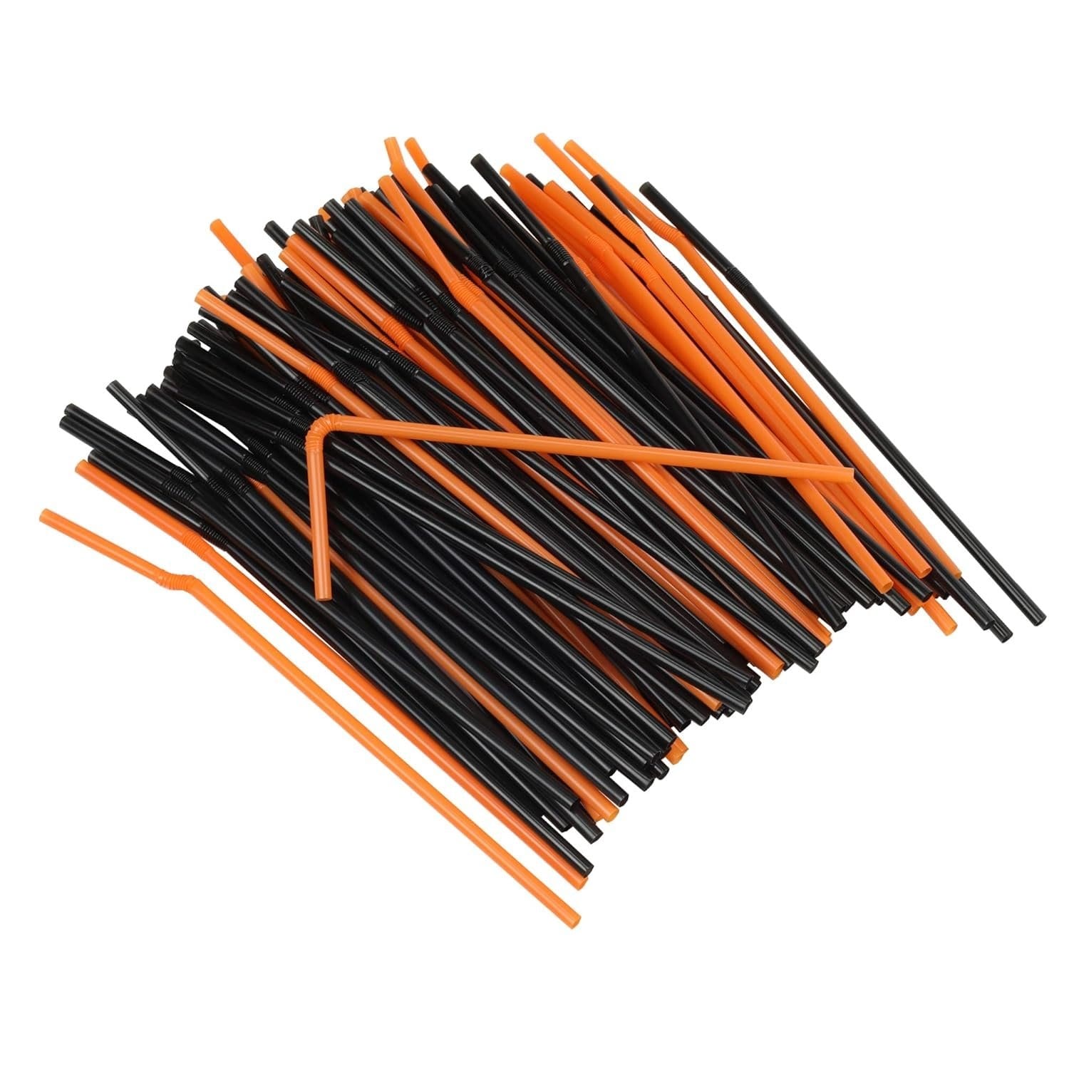 Chef Craft Flexible Plastic Halloween Drinking Straws, 100 pack