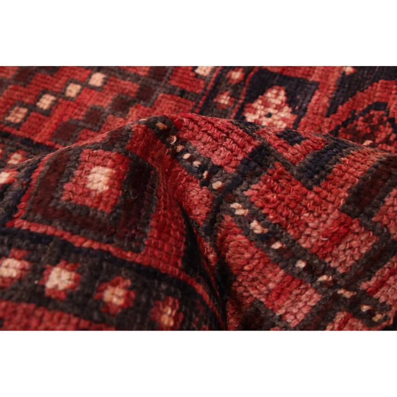 ECARPETGALLERY Hand-knotted Melis Vintage Red Wool Rug - 4'7 x 7'7