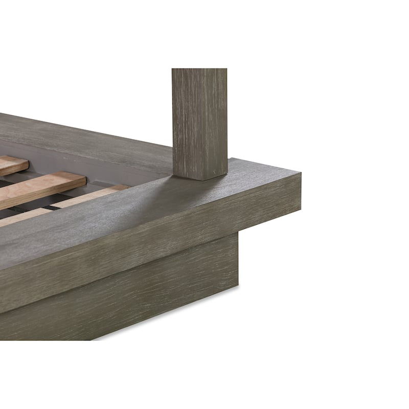 Melbourne Wood Canopy Bed in Mineral
