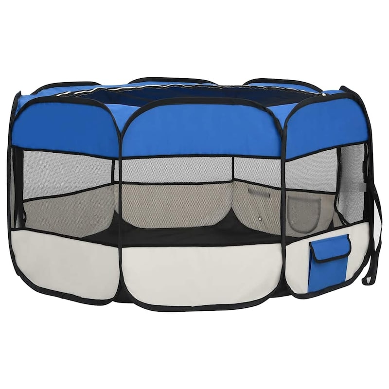 vidaXL Foldable Dog Playpen with Carrying Bag Dog Kennel Puppy Run Playpen