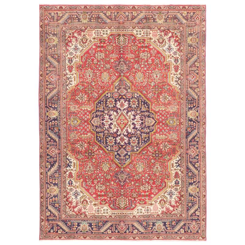 ECARPETGALLERY Hand-knotted Antalya Vintage Red Wool Rug - 6'10 x 9'9