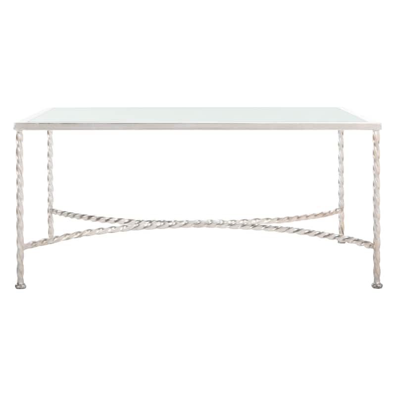 SAFAVIEH Couture Sedighe Glass Coffee Table - 40" W x 24" D x 18" H - 40"W x 24"D x 18"H