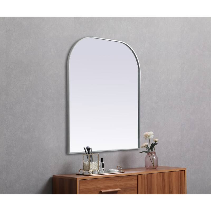 Indigo Home Metal Frame Arch Mirror 36x42 Inch