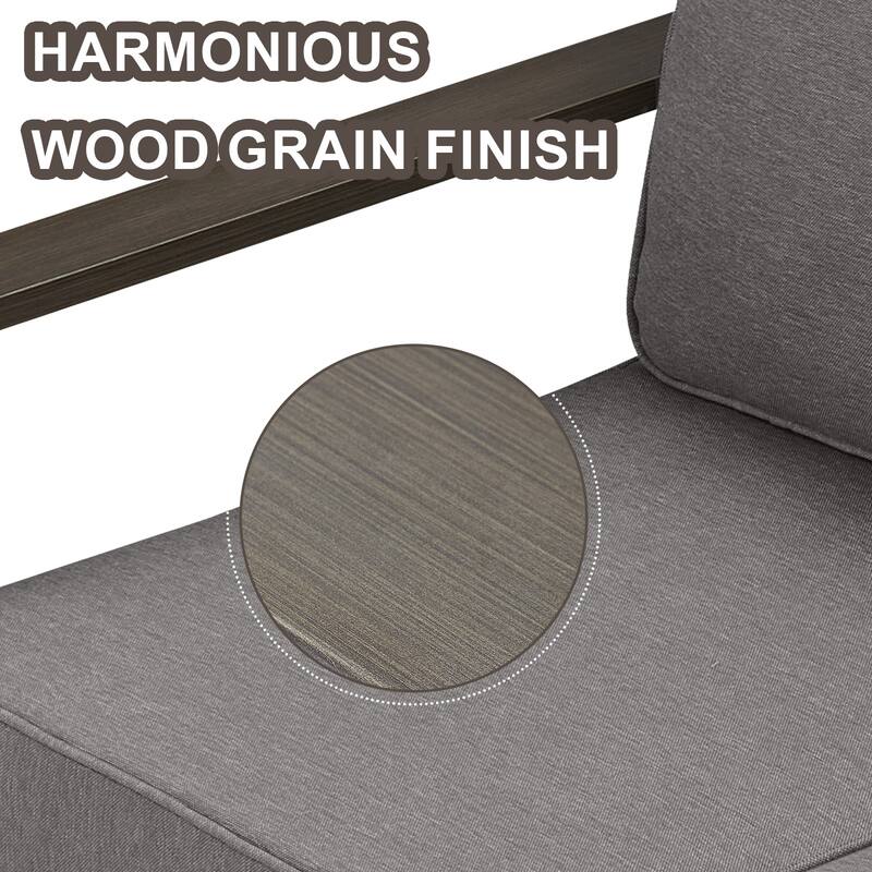 Meyreso Wicker Outdoor Patio Fire Pit Set with Swivel Gliders & 4.5" Olefin Cushions