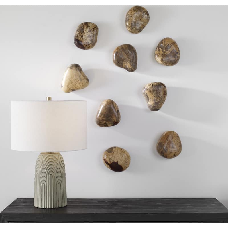 Uttermost 04324 Pebbles 5" Tall Wood Minerals and Rocks Sculpture -