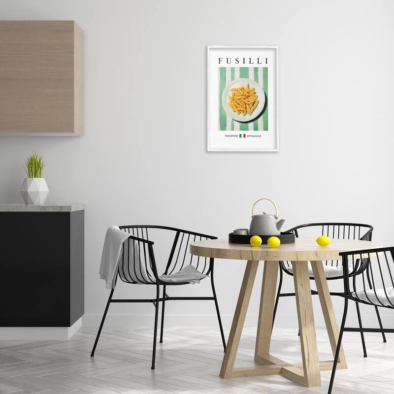 Stupell Traditional Fusilli Pasta Framed Giclee Art Design By Andreas Magnusson