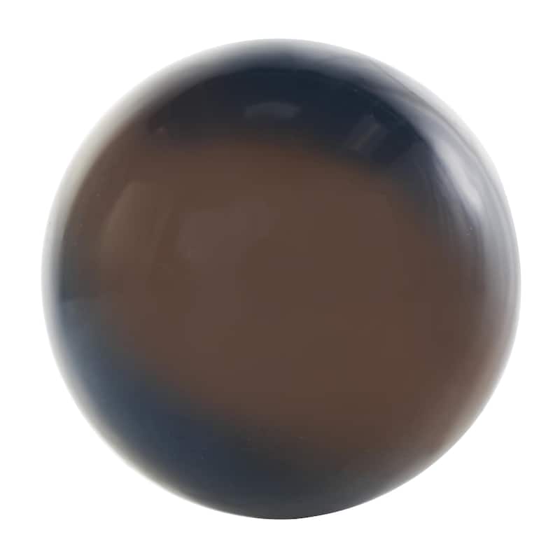 Plastic Decorative Orbs & Vase Filler with Gold Stripe or Blue Accents - Set of 3 Black, Brown, White - Roche River Decor
