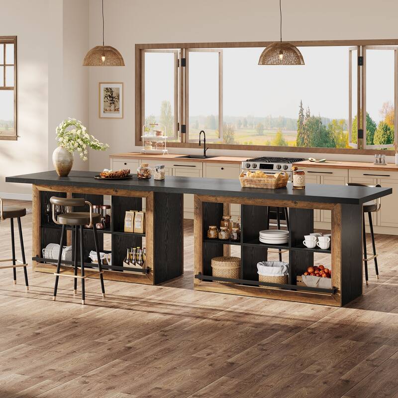 Kitchen Island with Storage, Counter Height Kitchen Island Table