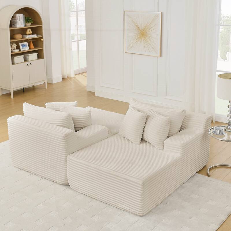 Two-seater Lazy Sofa Lounge Chair,Compressed Sofa No Assembly Required