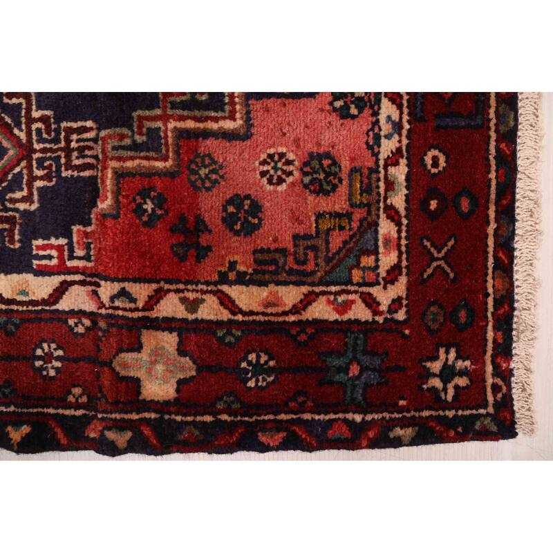 ECARPETGALLERY Hand-knotted Andelz Navy Wool Rug - 3'3 x 8'6