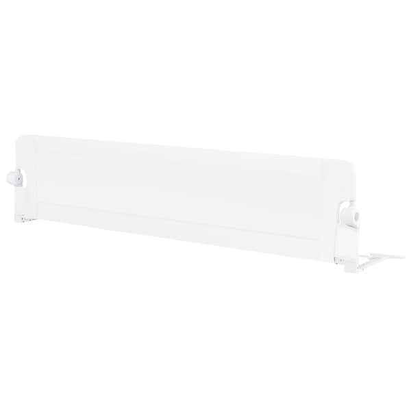 slide 2 of 10, Gymax 71'' Toddler Foldable Bed Rail w/ Adjustable Safety Strap White - Metal