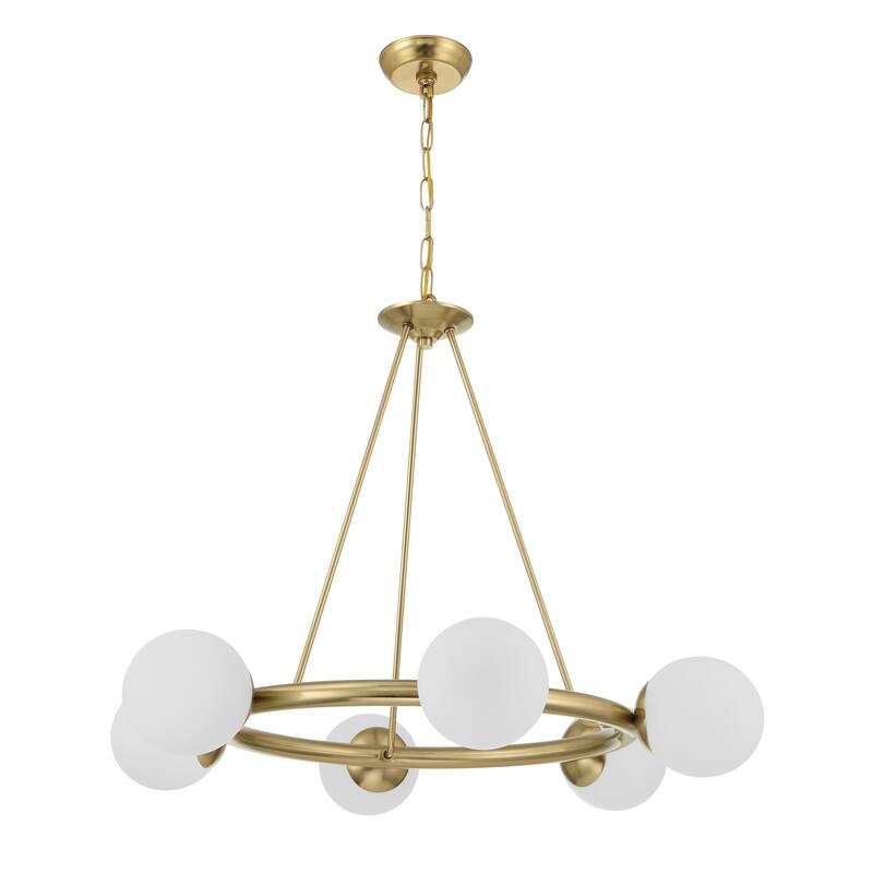 6 Light Gold Chandelier