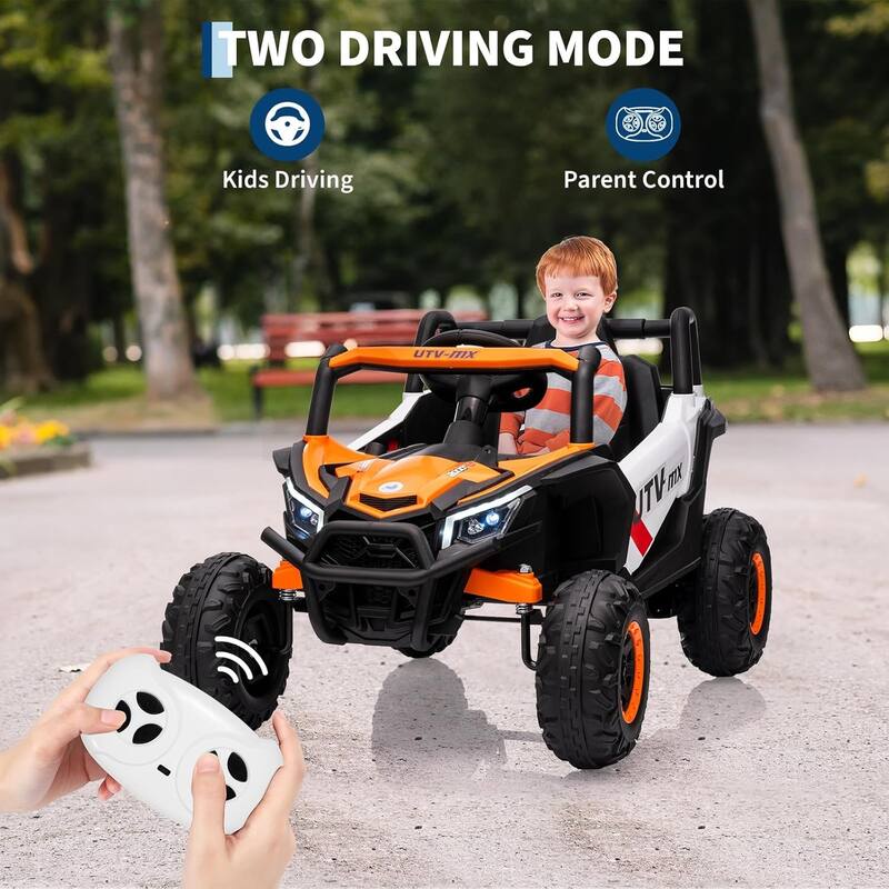 12V Kids Ride On Car,UTV Truck with Remote Control,Electric Vehicle with 4 Spring Suspension