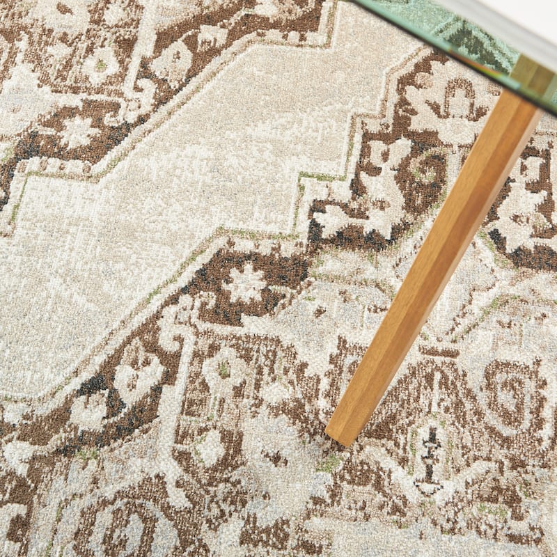 Nourison Geneva Traditional Bordered Area Rug.