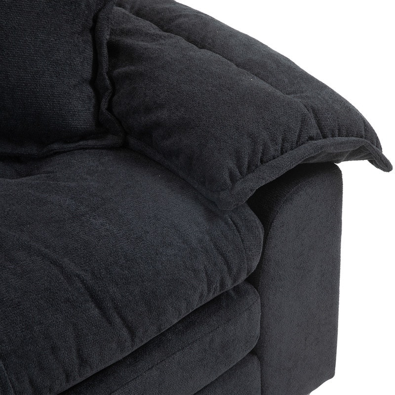 84" Chenille Loveseat Sofa with Memory Foam&Pocket Springs, Deep Seat Couch with 2 Throw Pillows