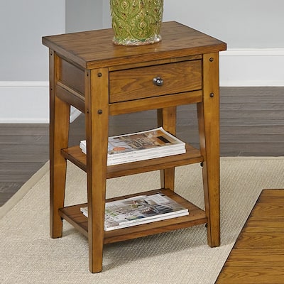 Lake House Oak Chair Side Table