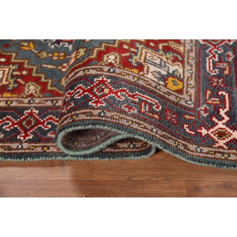 Geometric Heriz Serapi Rug Hand-Knotted Wool Carpet - 3'0"x 5'0"