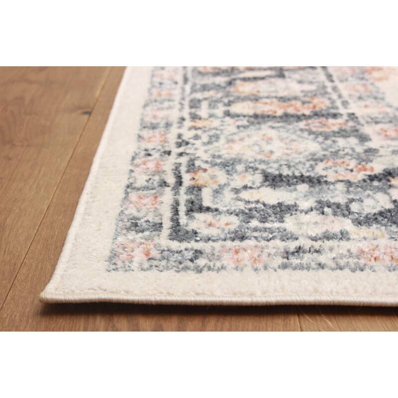 ECARPETGALLERY Machine Woven Heriza Ivory Area Rug
