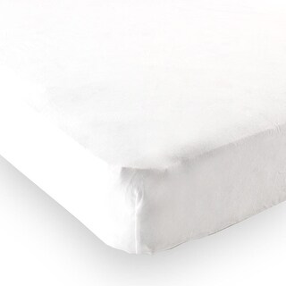 Luvable Friends Baby Fitted Crib Sheet, White Solid, One Size - White Solid - One Size
