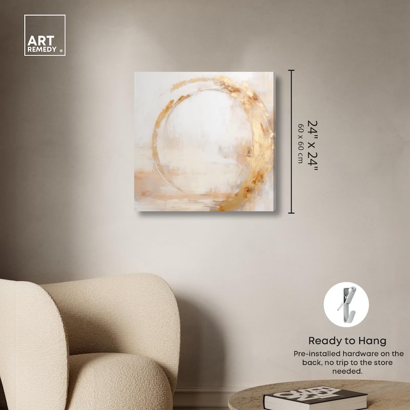 Golden Orb II Canvas by Art Remedy, Gallery Wrapped